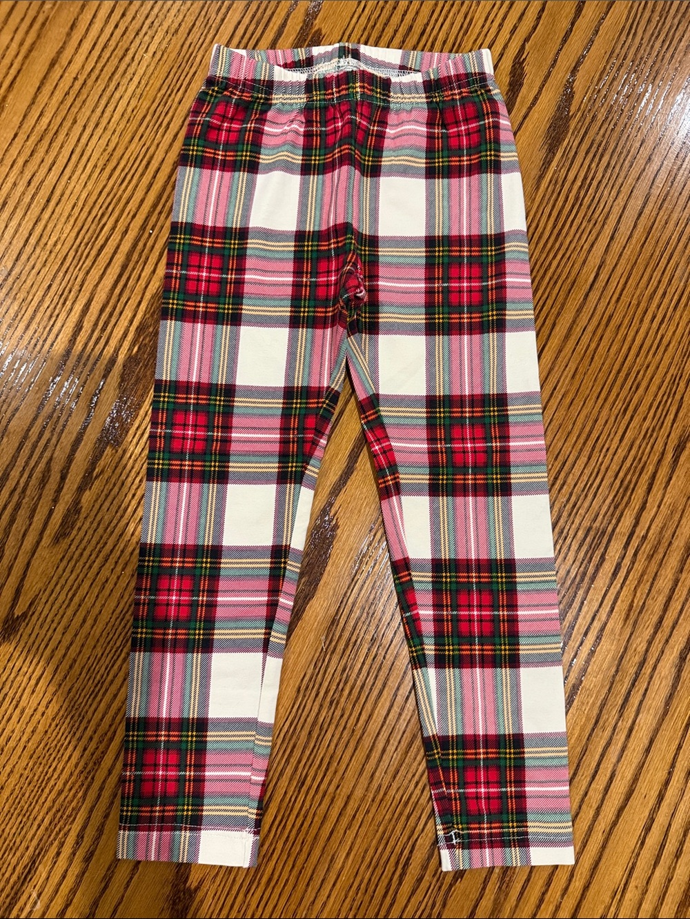 Hanna Andersson Red, White & Pink Plaid Kids Pajama Bottoms